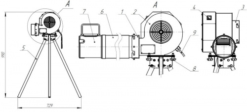 ВП-500 (12 В) с треногой фото 2