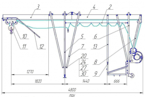 Подъемник строительный ПС-500С "Умелец" фото 2